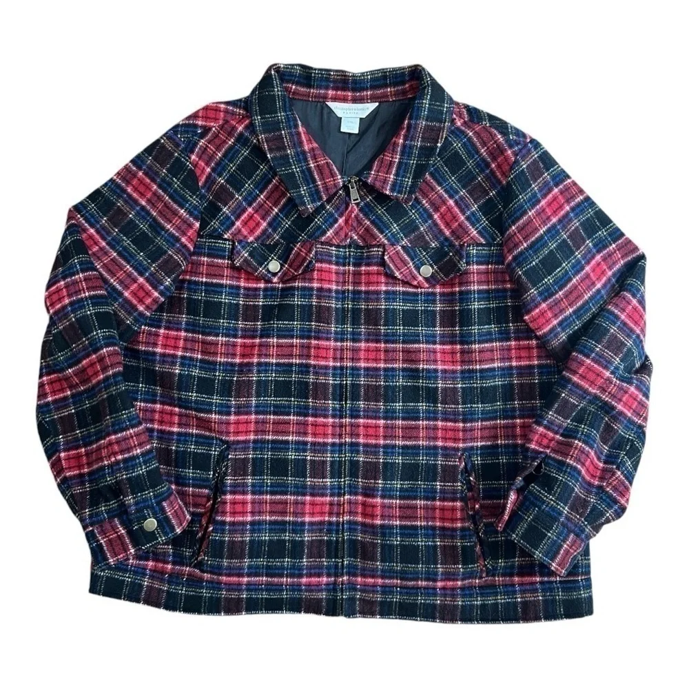 Christopher & Banks Flannel Jacket Size P/XL Women